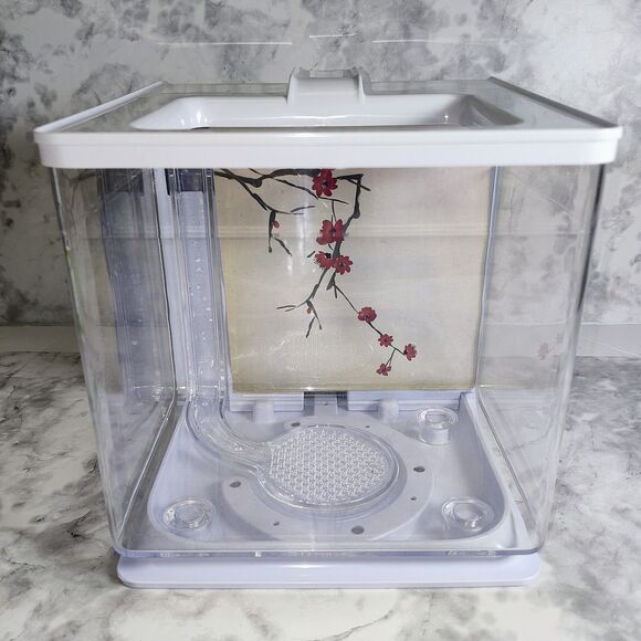 Betta fish tank. Marina Betta EZ Care Aquarium Kit White 0.7 Gal. 7"Lx6.5"Wx7"H - Picture 10 of 16